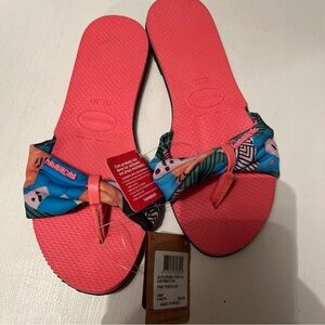Havaianas Pink porcelain and st tropez sandals